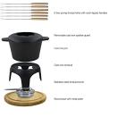 12-Piece Matte Black Cast Iron Fondue Set
