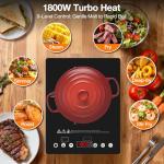 Single Burner Electric Infrared Cooktop, 1800W