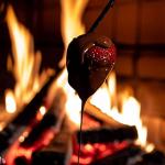 12-Piece Matte Black Cast Iron Fondue Set