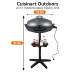 I-Keukenn 1500W Portable Electric Grill, Gray