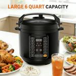 6QT Electric Pressure Cooker with 12 Cooking Presets