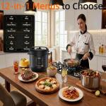 6QT Electric Pressure Cooker with 12 Cooking Presets