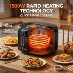 1500W Electric Deep Fryer with Adjustable Control