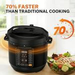 6QT Electric Pressure Cooker with 12 Cooking Presets