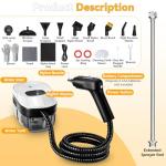 2500W Portable Handheld Steam Cleaner with Accessories