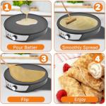 Vivicreate 12 Inch Nonstick Electric Crepe Maker