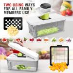 10-in-1 Vegetable Chopper with Container and Blades