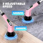 Highyes Cordless Electric Spin Scrubber for Bathroom