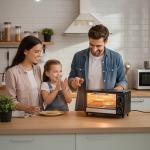 8L Electric Toaster Oven with Timer and Adjustable Heat