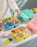 Canfanni 4-Compartment Reusable Snack Box Set
