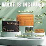 Organic Bamboo Cutting Board Set - 3 Sizes