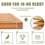 Organic Bamboo Cutting Board Set - 3 Sizes