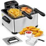 Giantex 1700W Electric Deep Fryer with 3 Baskets