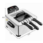 Giantex 1700W Electric Deep Fryer with 3 Baskets