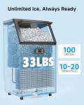 Feelfunn 100Lbs Commercial Ice Maker Machine