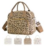 Insulated Leopard Print Lunch Bag for Travel
