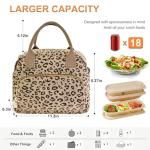 Insulated Leopard Print Lunch Bag for Travel