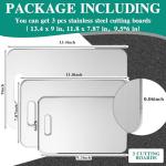 Yaocom Stainless Steel Cutting Board Set, 3 Pcs