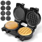 Mini Waffle Maker with 8 Removable Plates