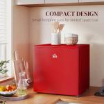 HOMCOM 1.1 Cu.Ft Mini Countertop Freezer, Red