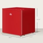 HOMCOM 1.1 Cu.Ft Mini Countertop Freezer, Red