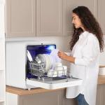 Compact Portable Countertop Dishwasher with 6 Programs