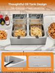 Electric Countertop Deep Fryer with Two Baskets