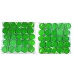 Beauticom 3ml Clear Plastic Jars with Green Lids