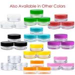 Beauticom 3ml Clear Plastic Jars with Green Lids