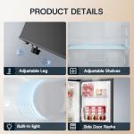 Upstreman 4.0 Cu.Ft Mini Fridge with Freezer