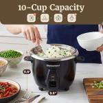 Elite Gourmet Electric Rice Cooker, 10-Cup Capacity
