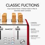 Geek Chef Retro 4-Slice Bagel Toaster, Red