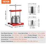 VEVOR 0.8 Gallon Manual Fruit Wine Press