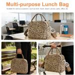 Insulated Leopard Print Lunch Bag for Travel