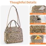 Insulated Leopard Print Lunch Bag for Travel
