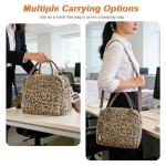 Insulated Leopard Print Lunch Bag for Travel