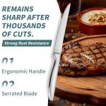 SuperCook 12-Piece Stainless Steel Steak Knives Set