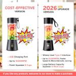 Mini Cordless Blender for Smoothies and Shakes