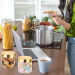 4-Pack Clear Leak-Proof Plastic Storage Jars