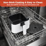 Compact Air Fryer with Automatic Shutdown, White