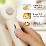 5-Speed Electric Hand Mixer with Stainless Steel Accessories