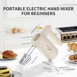 5-Speed Electric Hand Mixer with Stainless Steel Accessories