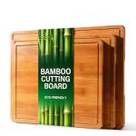 Zarler 3-Piece Bamboo Cutting Board Set