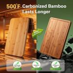 Zarler 3-Piece Bamboo Cutting Board Set