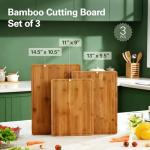 Zarler 3-Piece Bamboo Cutting Board Set