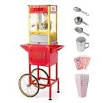 ROVSUN 8 Oz Popcorn Machine with Cart & Wheels
