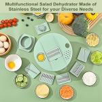 Large Stainless Steel Salad Spinner with Slicer