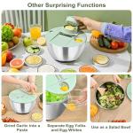 Large Stainless Steel Salad Spinner with Slicer