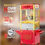 ROVSUN 8 Oz Popcorn Machine with Cart & Wheels