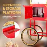 ROVSUN 8 Oz Popcorn Machine with Cart & Wheels